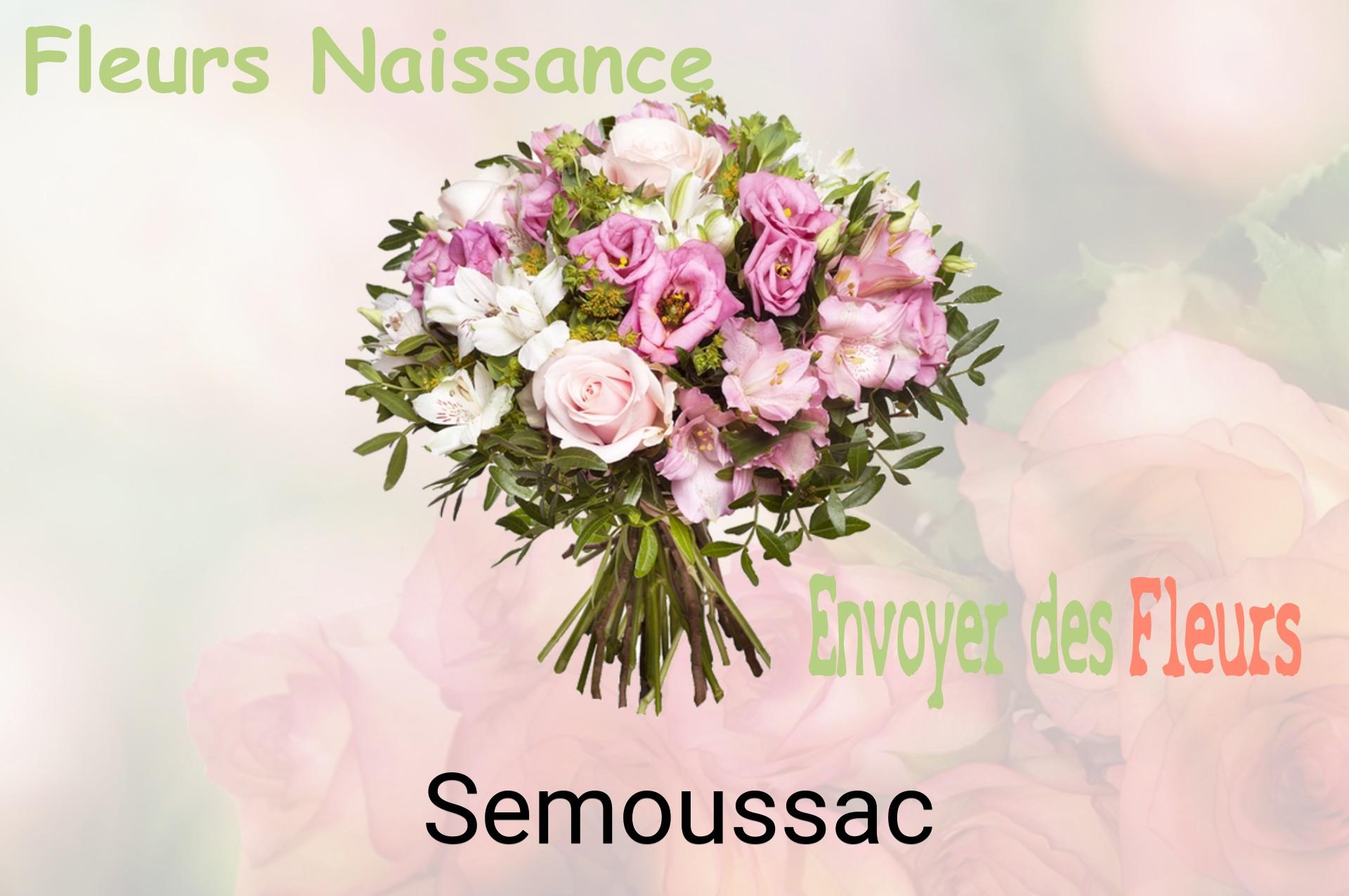 Bouquet de fleurs de naissance livré à Semoussac